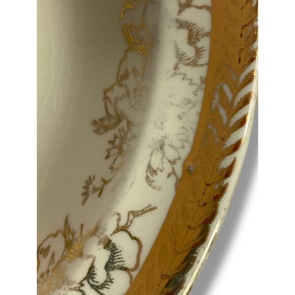 Vintage Taylor Smith Taylor TS&T Victorian Couple Rim Soup Bowl 7.75" 22K trim - Picture 6 of 10